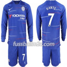 Fußballtrikots Chelsea Kante 7 Kinder Heim Trikotsatz 2018-2019 Langarm